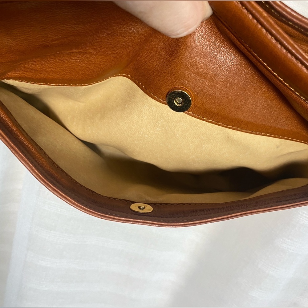 Giambattista Confezioni Brown Leather Crossbody Handbag Leather Lining Italy - Picture 7 of 14